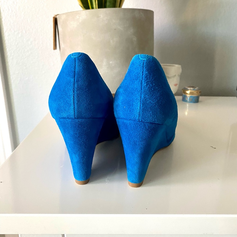 J. Crew Blue Wedges - Picture 2 of 4